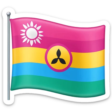 Floptropica flag sticker