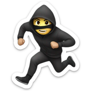 thief running sticker
