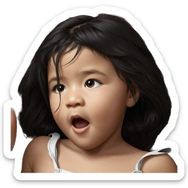 realistic portrait of girl sticker