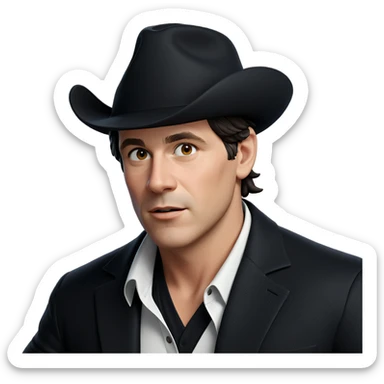 boy in white shirt fedora sticker