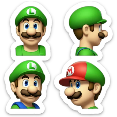 Luigi vs mario sticker