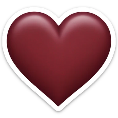Maroon heart ios sticker