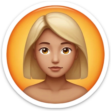 un joli personne de face dans un rond  sticker