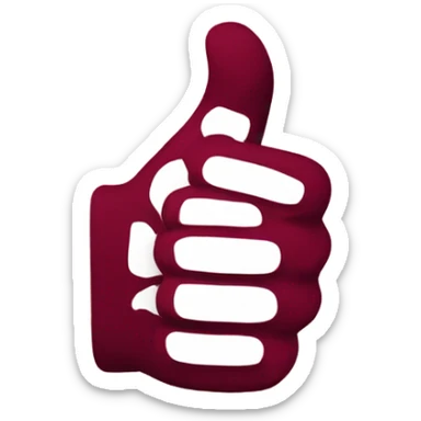 Maroon thumbs up sticker