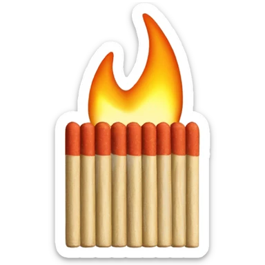 a pack of matches and Matchstick  sticker