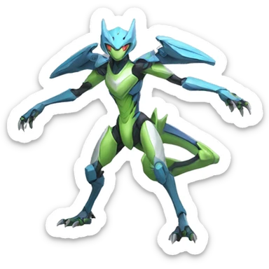 genji-genesect-raptor-Fakémon-hybrid full body sticker