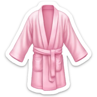 Light pink silk slippers and robe sticker