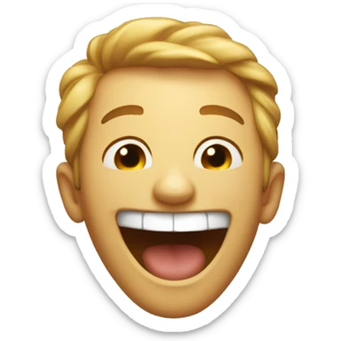 Laughing hard sticker