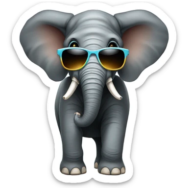 Elephant wearing shades sticker