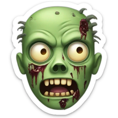 Half rotten zombie sticker