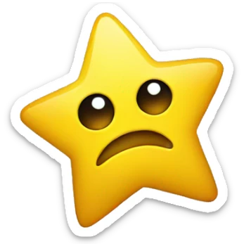 yellow star with eyes  sticker