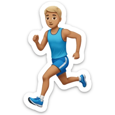 man runs sticker