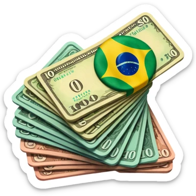 real brazilian money sticker