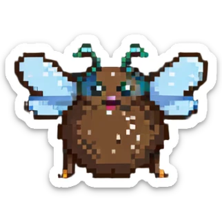 poop with a little fly buzzing around sticker