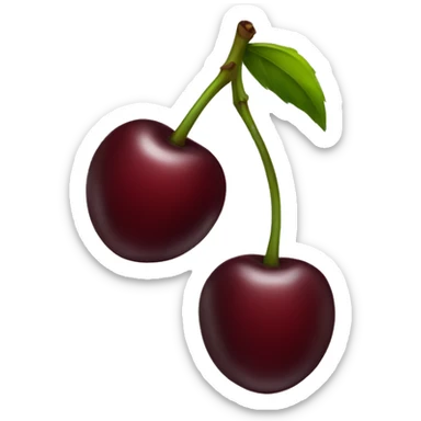 dark red cherry sticker