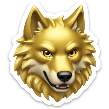gold Evil Wolf stamp of approval sticker
