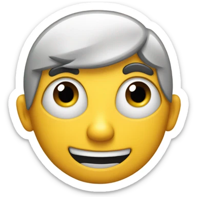 Emoji staring out corner of eye sticker