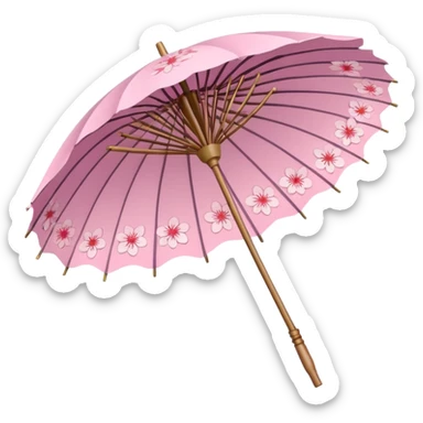 A cute Sakura parasol  sticker