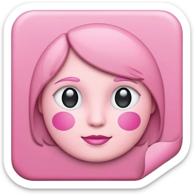 mac os mixed papers skeuomorphic pink sticker