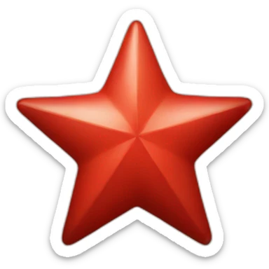 Red star PT sticker