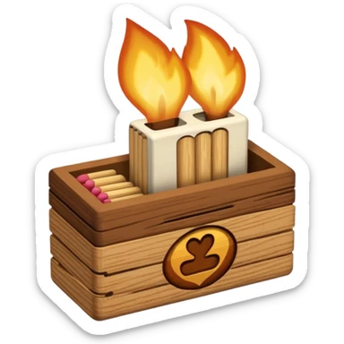 matches in matchbox sticker