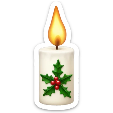 christmas candle sticker