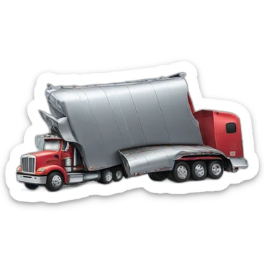 18 wheeler truck flipped upsidedown sticker