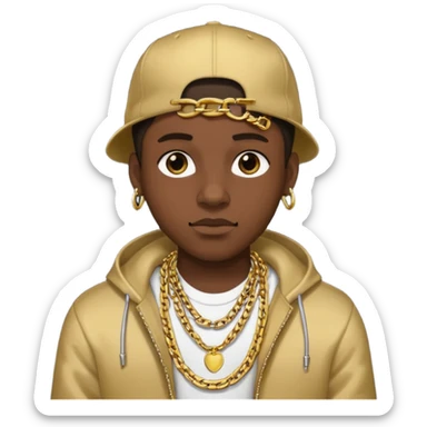 headshot of a male rapper sticker
