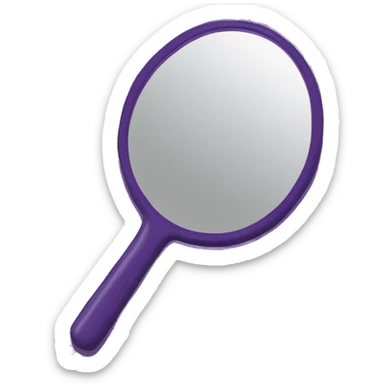 Dark purple handheld mirror  sticker
