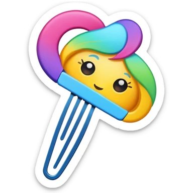 Colorful Hair clip sticker