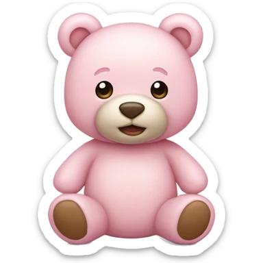 Light pink teddy bear sticker