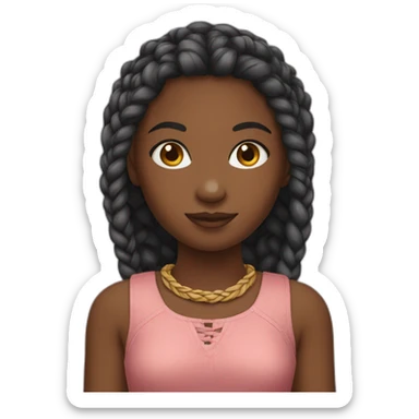 Fille avec des tresse africaine  sticker