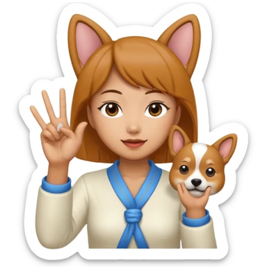 Megumi divine dogs hands sign sticker