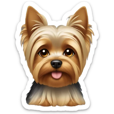 Yorkie dog sleeping eyes closed sticker