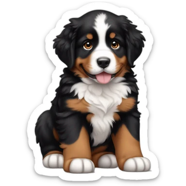Bernese Mountain Dog Puppy Playing sticker