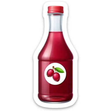 Bottle cranberry juice sticker