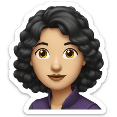 agniya barto russian woman writer with black hair sticker