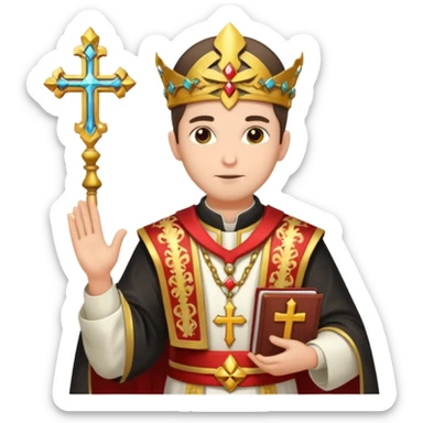 Lawful Human Priest in game sticker