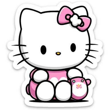 Hello Kitty head sticker
