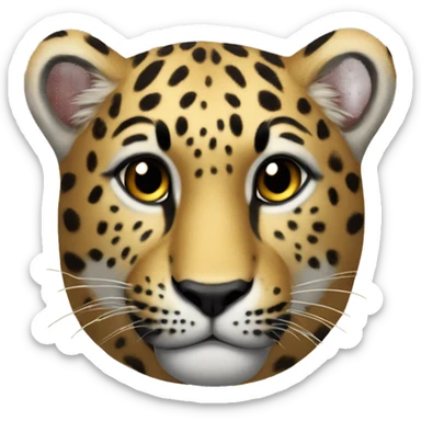 Un corazón de leopardo sticker