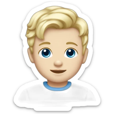 Baby boy blond hair blue eyes sticker