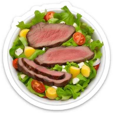 steak salad bowl sticker