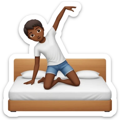 стол,кровать,голова вниз, спереди и сзади, танцы sticker