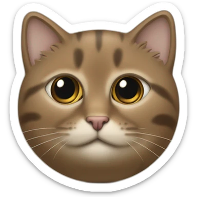 Chat beige dans les bras d'une brune sticker