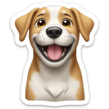 Make an emoji of a dog smiling like it’s feeling good sticker