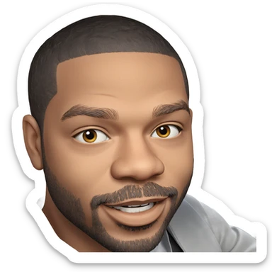 man with beard in car sticker