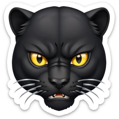 angry panther animal sticker