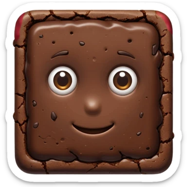 Brownie emoji sticker