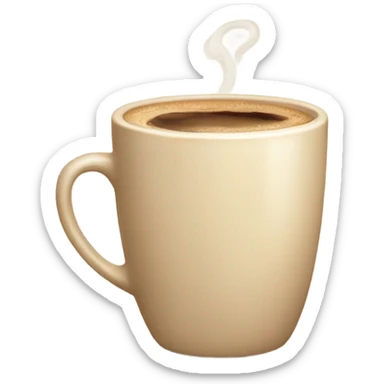 Aesthetic beige cup of coffee sticker