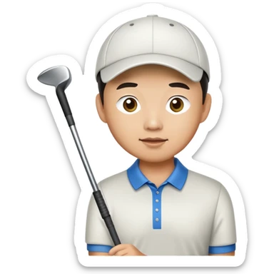 Kenny Wong playing golf sticker